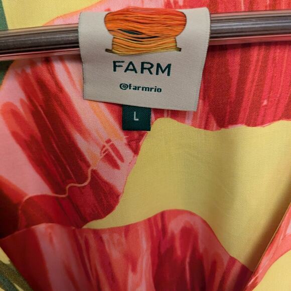 FARM RIO - Lime Sweet Jungle Lenzing Crop Top - Size Large - Picture 6 of 8